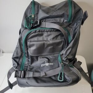 Unigear Ski Boot Bag Gray Green Backpack 50L Waterproof Travel Snowboard Boots